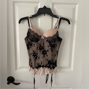 Black Lace Corset, Maria Zilda, Size M
